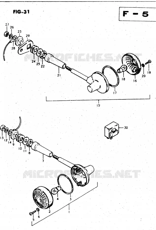 CLIGNOTANTS (E24) Suzuki MOTO 450 GS-L 1996  GS450LT(E2)