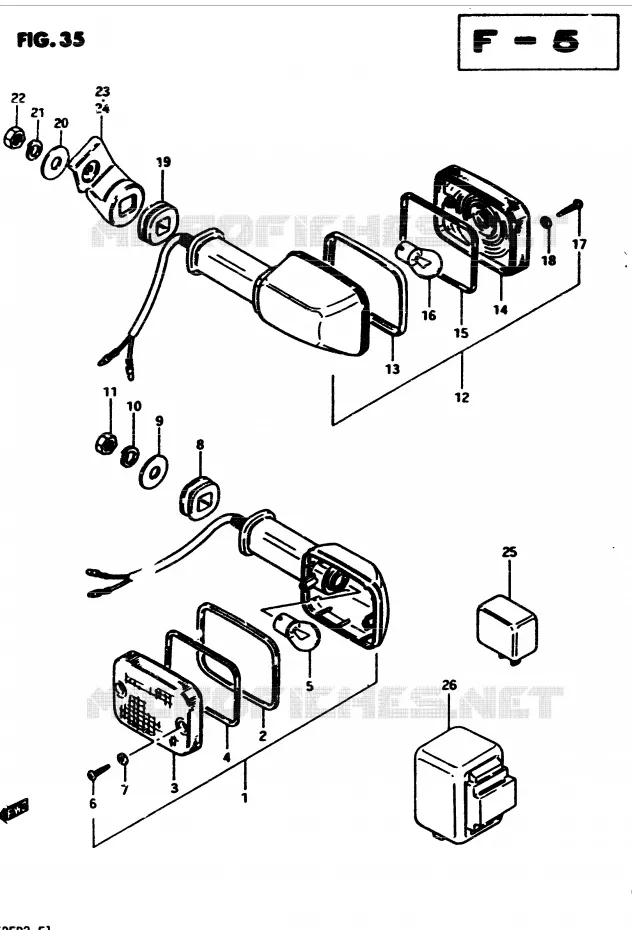 CLIGNOTANTS (E25, E39) Suzuki MOTO 450 GS-S 1982  GS450SZ(2/Z/D)