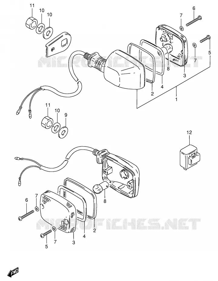 CLIGNOTANTS (E30) Suzuki MOTO 125 GS 1990  GS125ESL(E1)