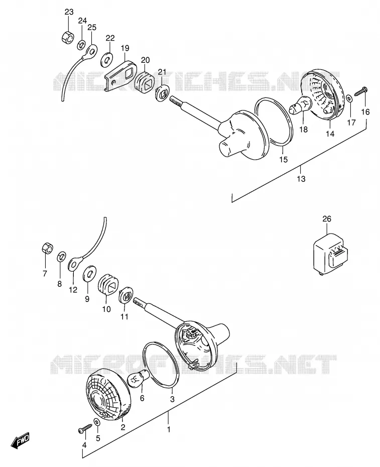 CLIGNOTANTS (E34) Suzuki MOTO 125 GS 1982  GS125EZ(E1)