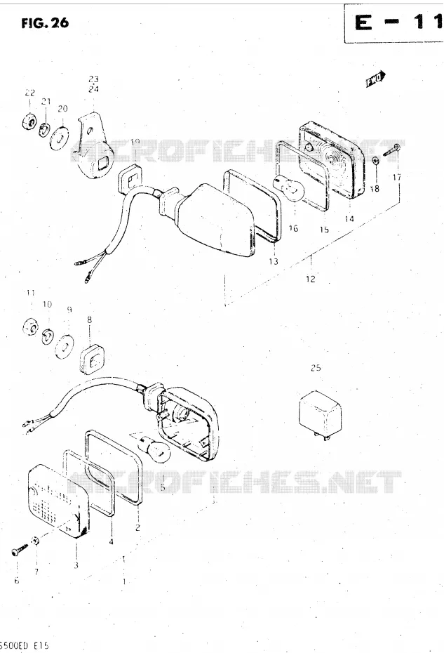 CLIGNOTANTS (E34) Suzuki MOTO 500 GS-E 1983  GS500ED(Z/D)