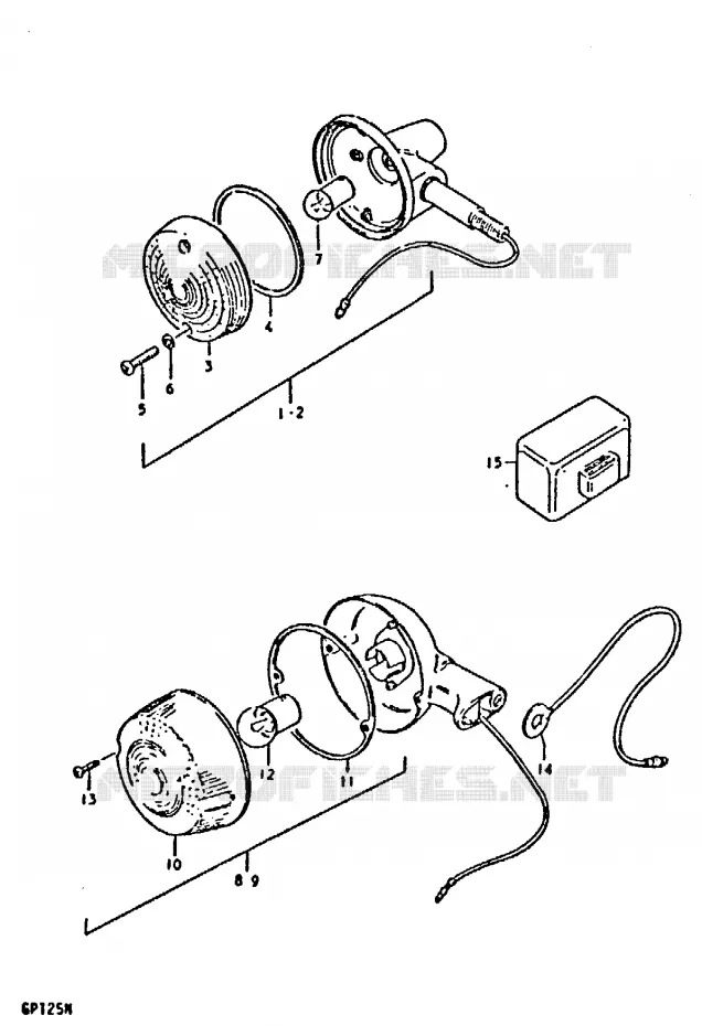 CLIGNOTANTS (E4) Suzuki MOTO 125 GP 1992  GP125N(C/N)