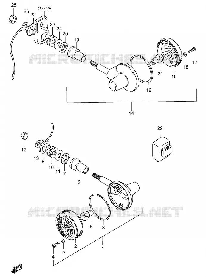 CLIGNOTANTS (GN125ER E73,P73) Suzuki MOTO 125 GN 1983  GN125D(E1)