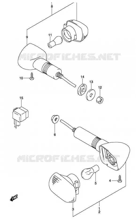 CLIGNOTANTS (GS500K3 P24) Suzuki MOTO 500 GS-F 2004  GS500FK4(P19)