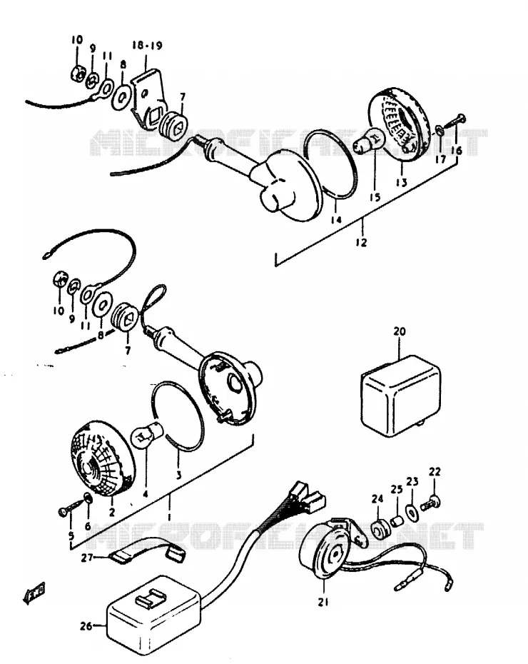 CLIGNOTANTS Suzuki MOTO 1000 GS 1978  GS1000HC(C/N)