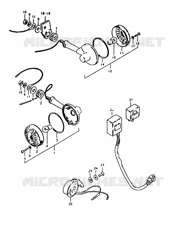 CLIGNOTANTS Suzuki MOTO 1000 GS 1980  GS1000T(T)