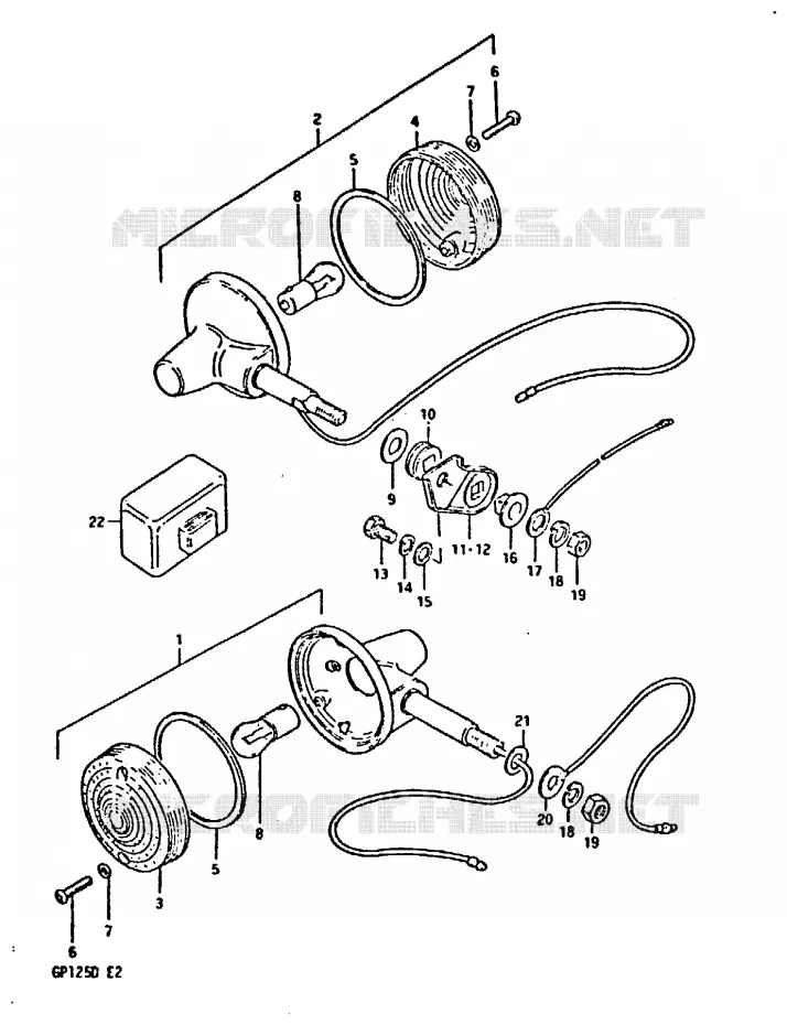 CLIGNOTANTS Suzuki MOTO 125 GP 1999  GP125X(X/D)