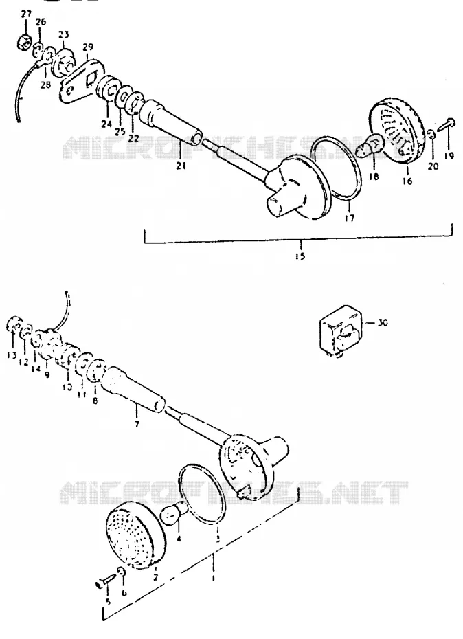 CLIGNOTANTS Suzuki MOTO 400 GSX 1996  GSX400LT(T/X)