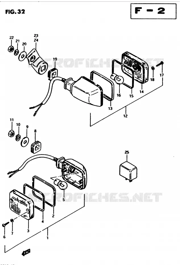 CLIGNOTANTS Suzuki MOTO 450 GS-E 1983  GS450ED2(2/Z/D)