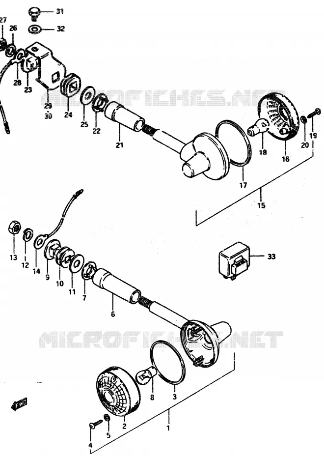 CLIGNOTANTS Suzuki MOTO 450 GS-L 1983  GS450LD