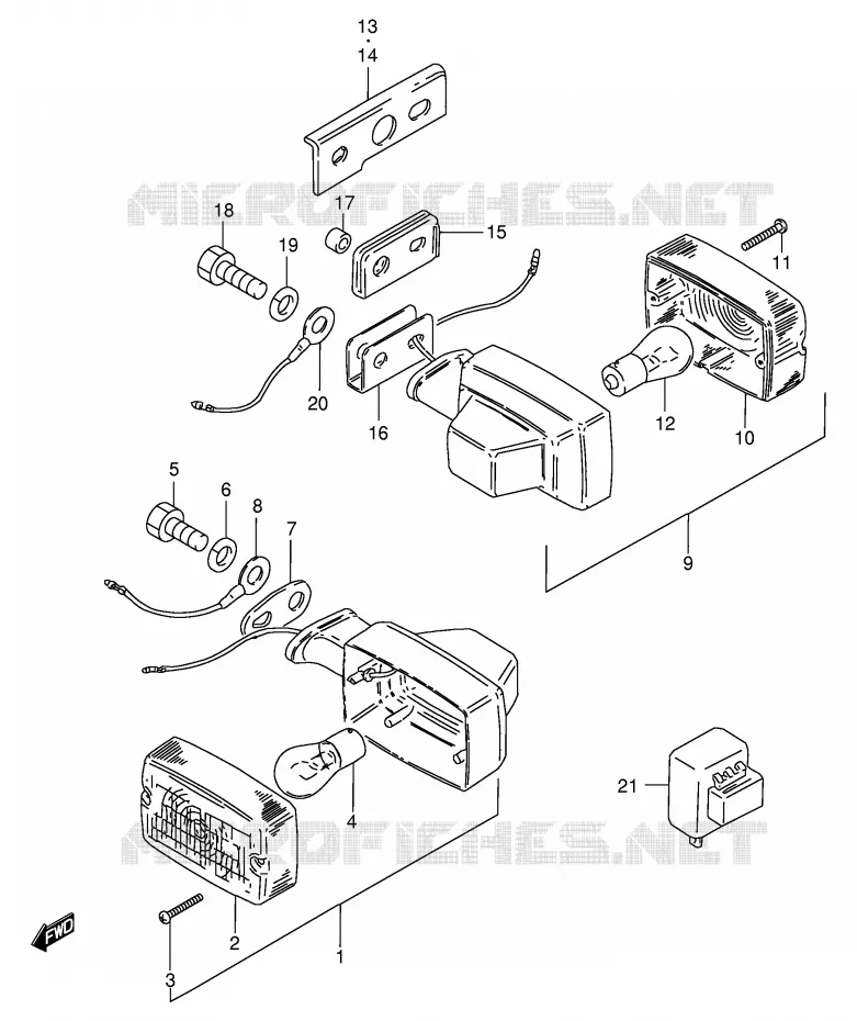 CLIGNOTANTS (VOIR NOTE) Suzuki MOTO 125 GS 1994  GS125UR(E1)