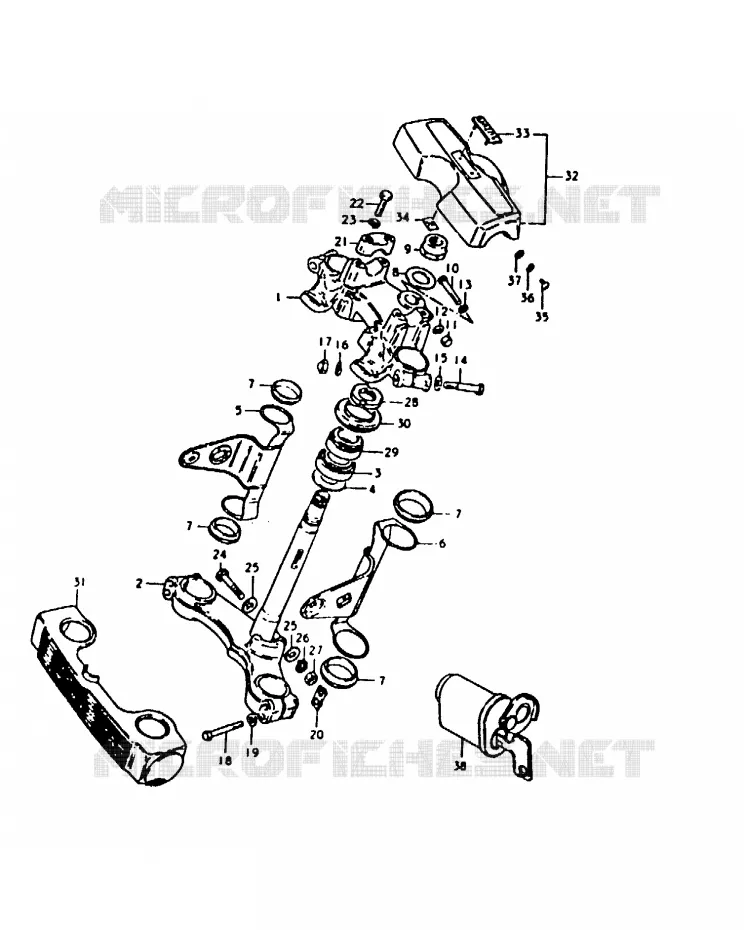 COLONNE DE DIRECTION Suzuki MOTO 1000 GS 1980  GS1000HT(T)