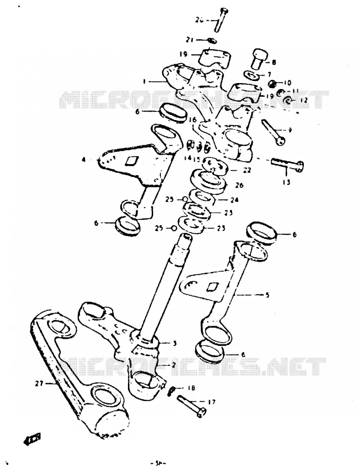 COLONNE DE DIRECTION Suzuki MOTO 425 GS 1992  GS425N(N)