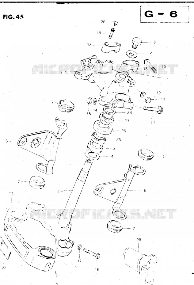 COLONNE DE DIRECTION Suzuki MOTO 500 GS-E 1982  GS500EZ(Z/D)