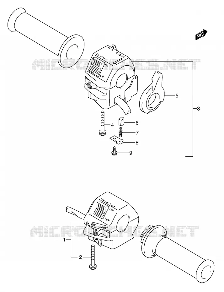 COMMODOS (MODELE K) Suzuki MOTO 500 GS-E 1989  GS500EK(E2)