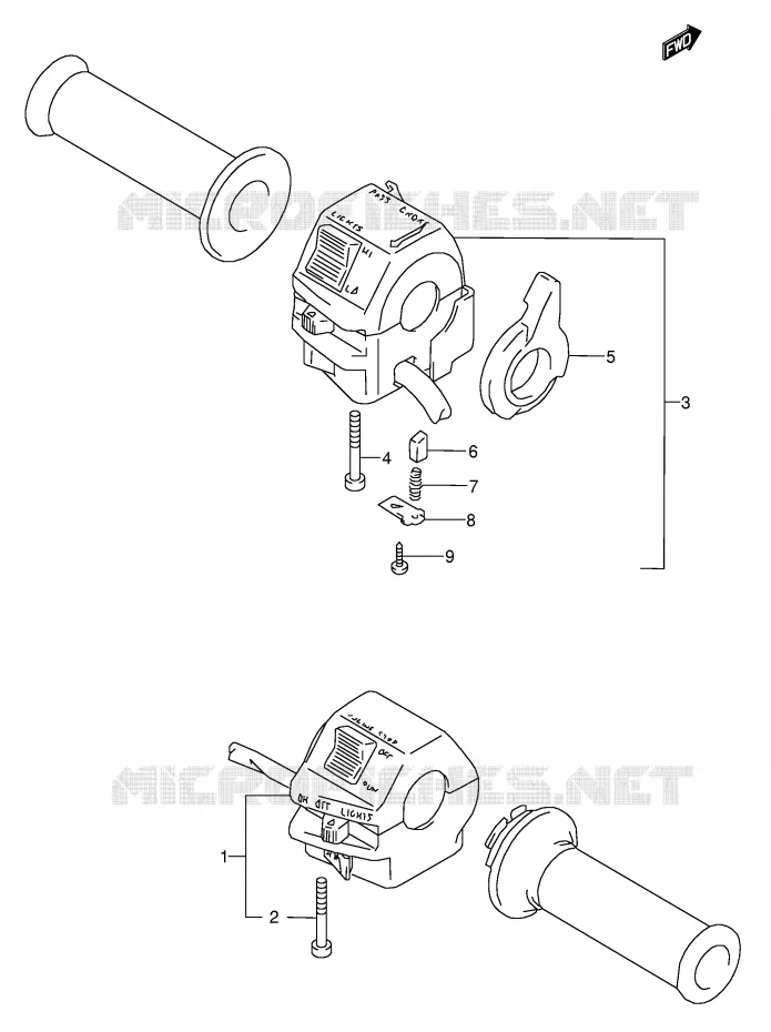 COMMODOS (MODELE L/M/N/P/R/S/T) Suzuki MOTO 500 GS-E 1992  GS500EUN(E2)