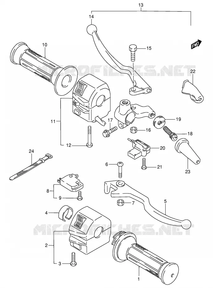 COMMODOS (MODELE N,GN125ER) Suzuki MOTO 125 GN 1982  GN125EZ(E1)