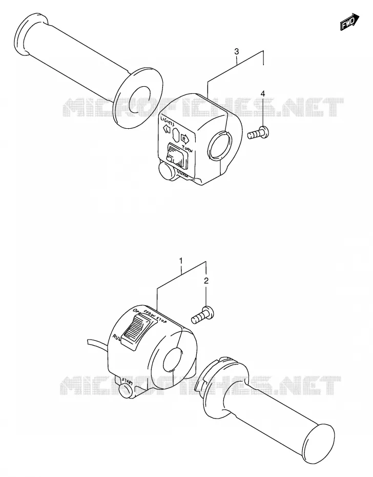 COMMODOS (MODELE T/W/X) Suzuki MOTO 250 GN 2000  GN250EY(E2)