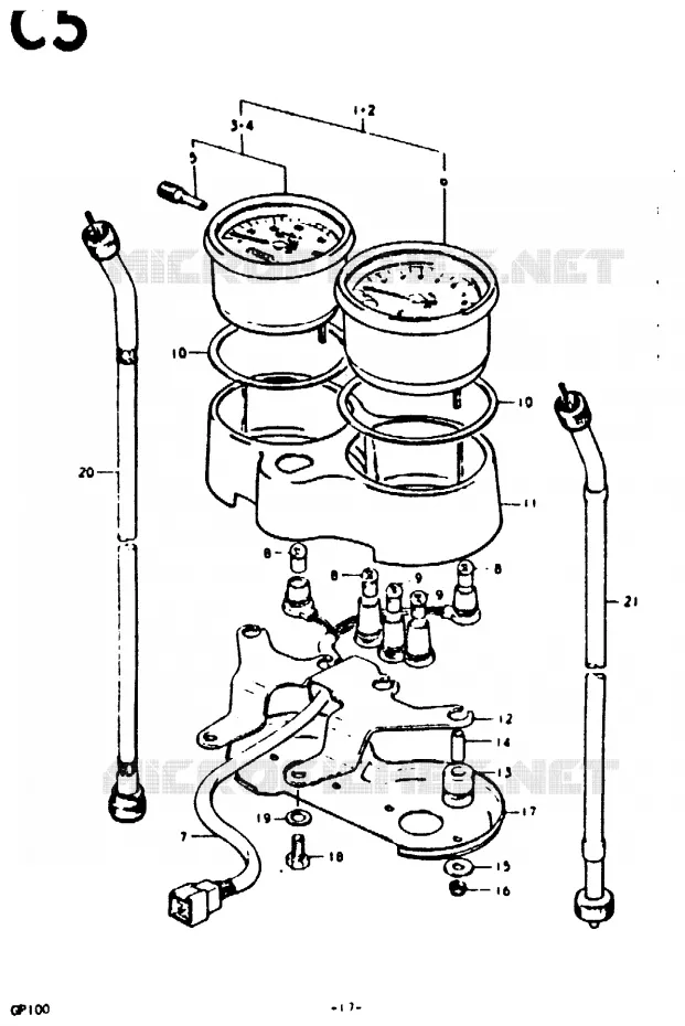 COMPTEUR (<-N) Suzuki MOTO 100 GP 1992  GP100N(C/N)