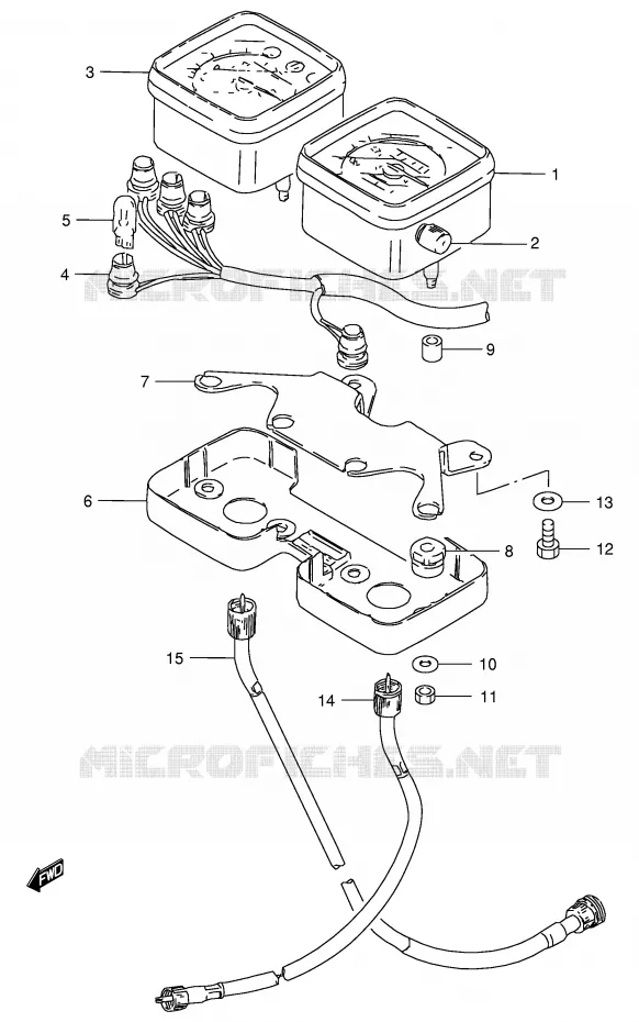 COMPTEUR (GS125Z/D,GS125UR E71) Suzuki MOTO 125 GS 1982  GS125EZ(E1)