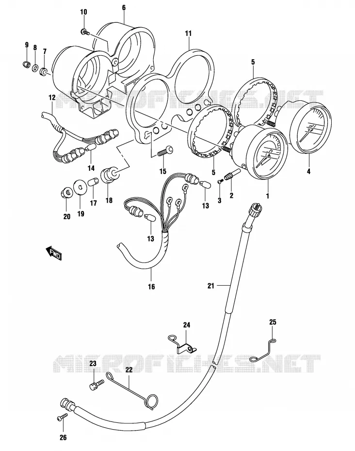 COMPTEUR (GS500FK4/FUK4) Suzuki MOTO 500 GS-F 2004  GS500FUK4(P19)