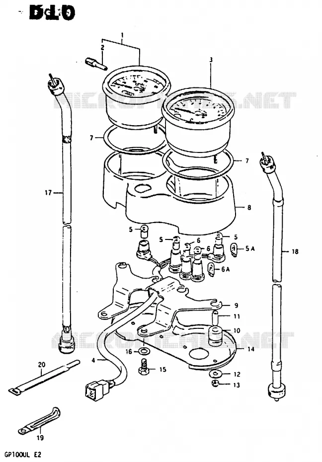 COMPTEUR Suzuki MOTO 100 GP 1999  GP100EX(X/D/L)