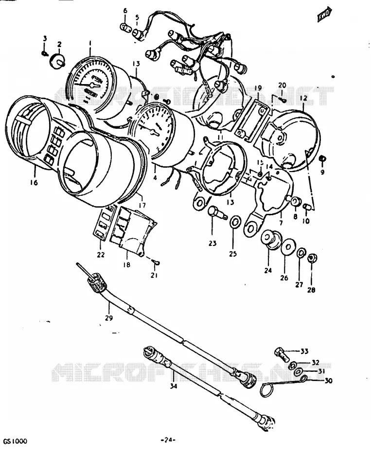 COMPTEUR Suzuki MOTO 1000 GS 1978  GS1000EC(C/N)