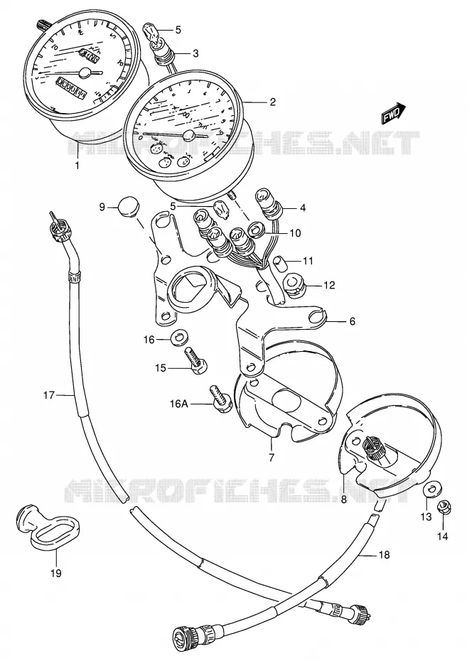 COMPTEUR Suzuki MOTO 125 GN 1989  GN125K(E1)