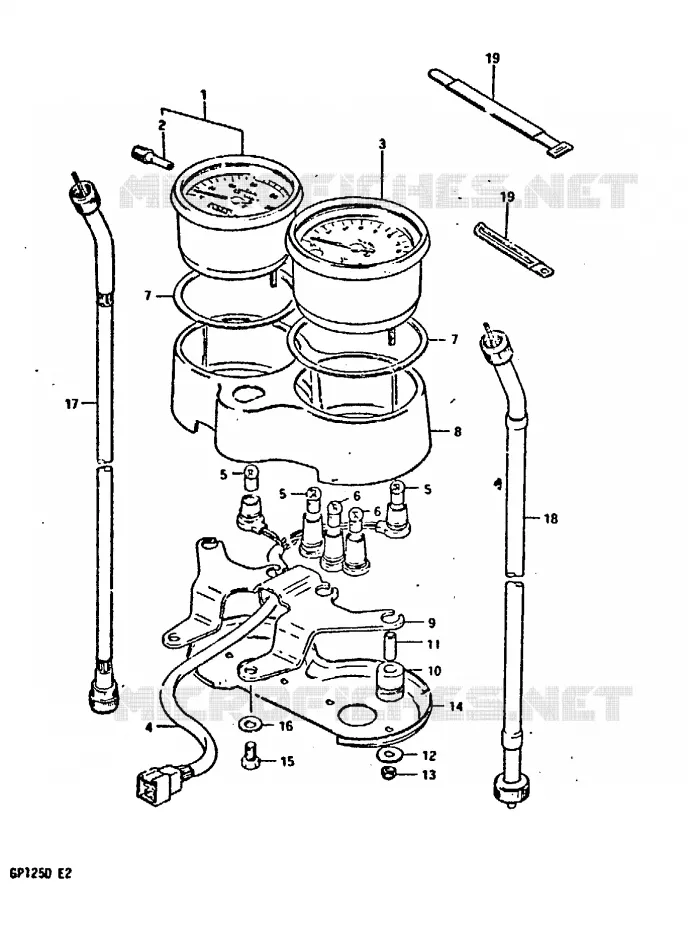 COMPTEUR Suzuki MOTO 125 GP 1983  GP125D(X/D)