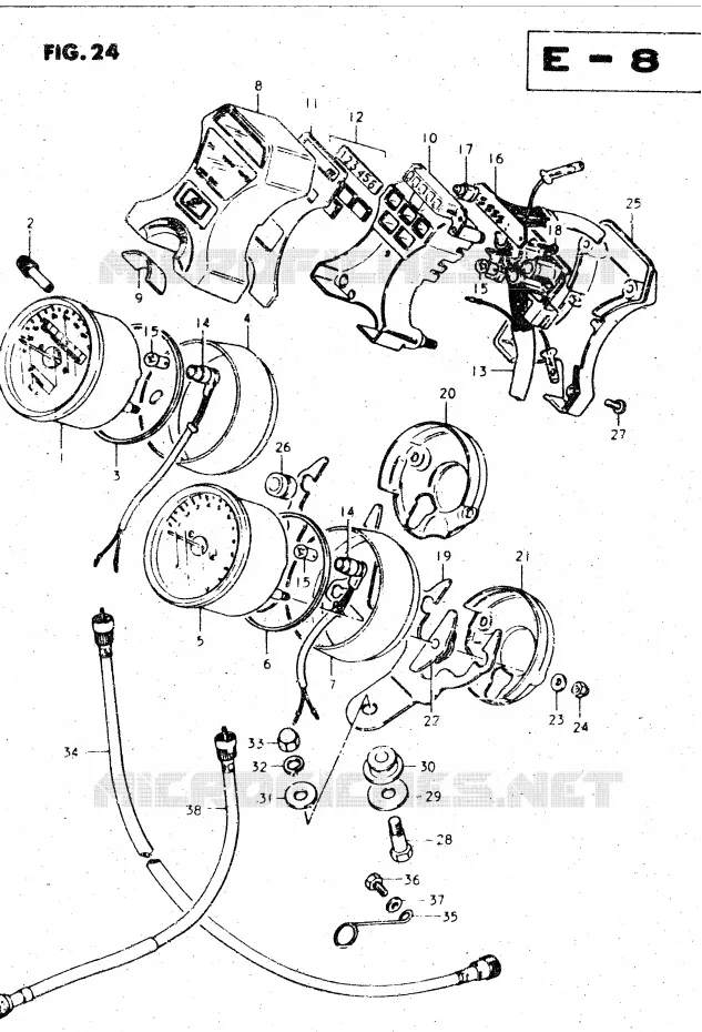 COMPTEUR Suzuki MOTO 450 GS-L 1982  GS450LZ(E2)