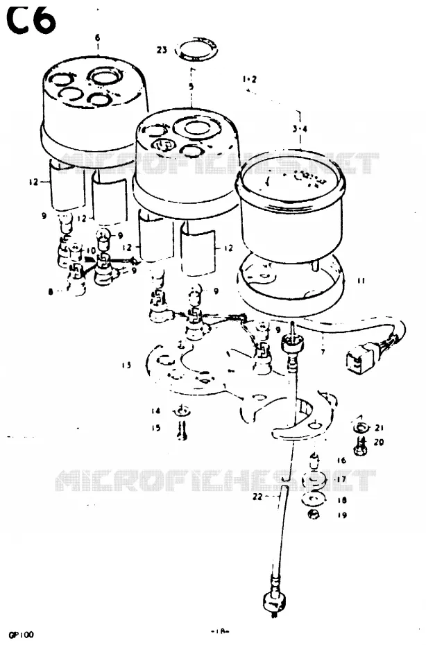 COMPTEUR (UC, UN) Suzuki MOTO 100 GP 1992  GP100UN(C/N)