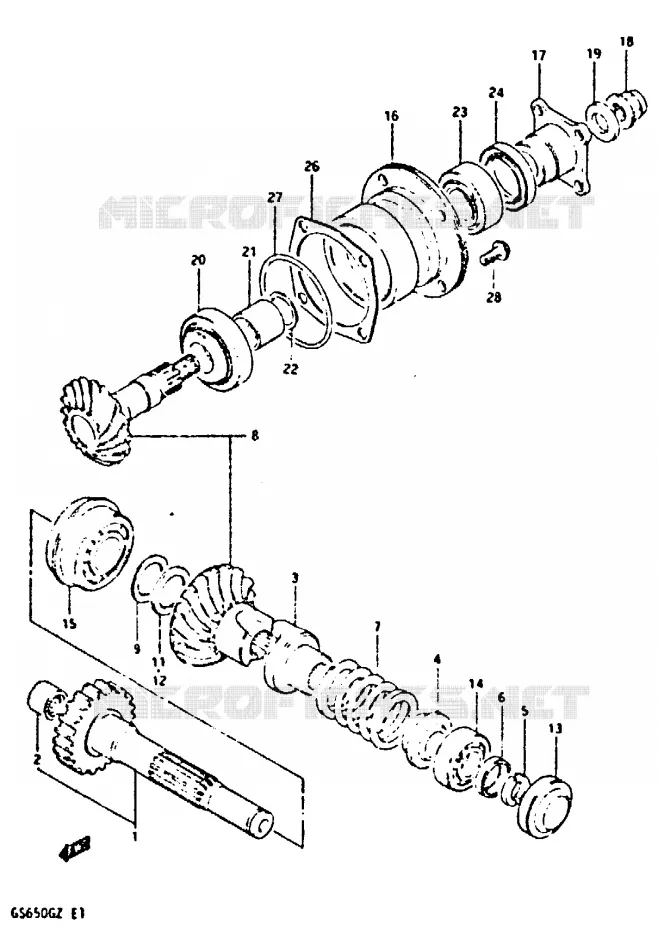 COUPLE CONIQUE Suzuki MOTO 650 GS 1999  GS650GX(X/Z)