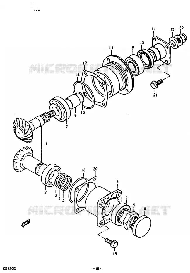COUPLE CONIQUE Suzuki MOTO 850 GS 1986  GS850G