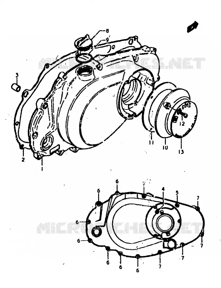 COUVERCLE DE CARTER GAUCHE Suzuki MOTO 400 GS 1978  GS400EC(C/N)