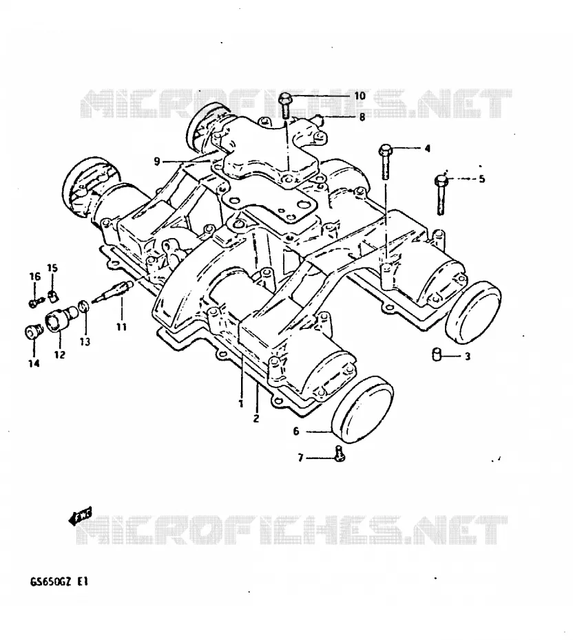 COUVERCLE DE CULASSE (MODELE X) Suzuki MOTO 650 GS 1982  GS650GZ(X/Z)