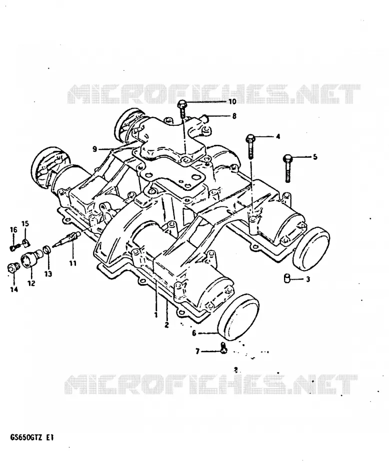 COUVERCLE DE CULASSE (~F.NO.103560) Suzuki MOTO 650 GS 1982  GS650GTZ(X/Z)