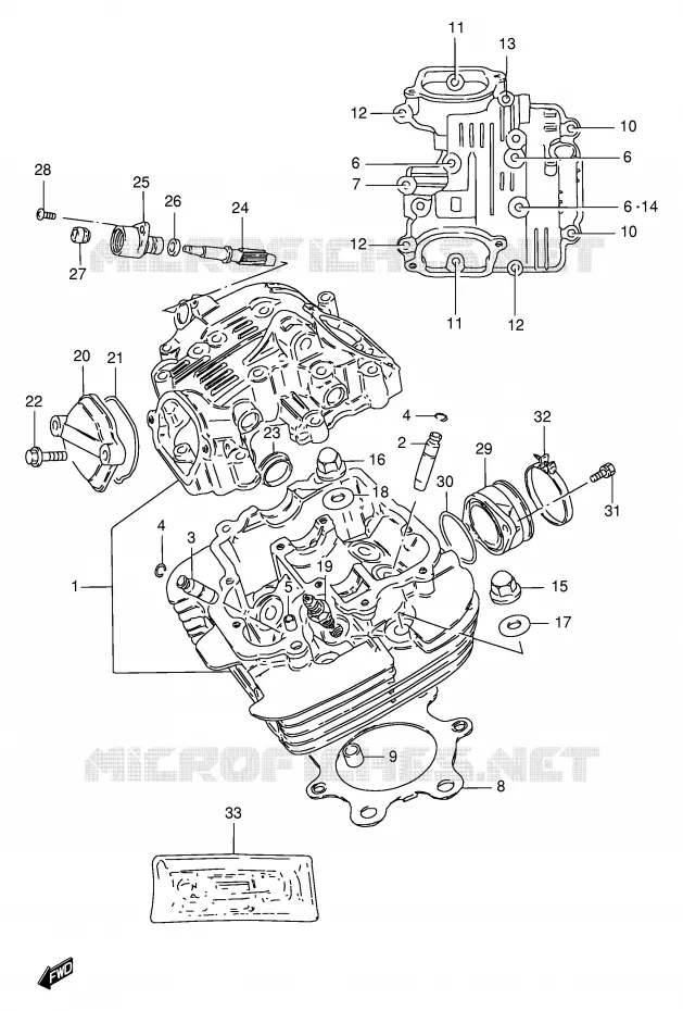 CULASSE Suzuki MOTO 250 GN 2000  GN250Y(E2)