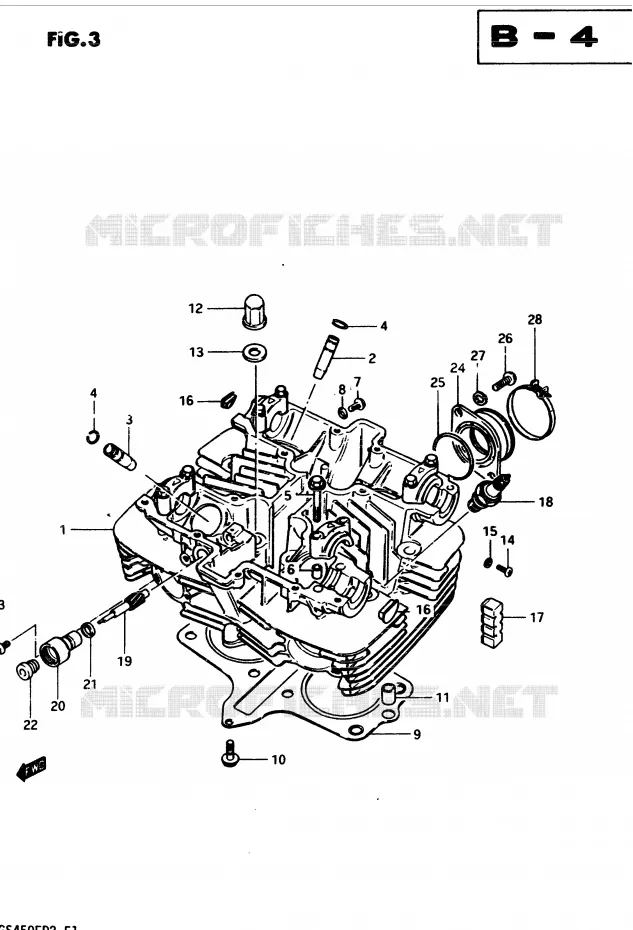 CULASSE Suzuki MOTO 450 GS 1983  GS450D(2/Z/D)