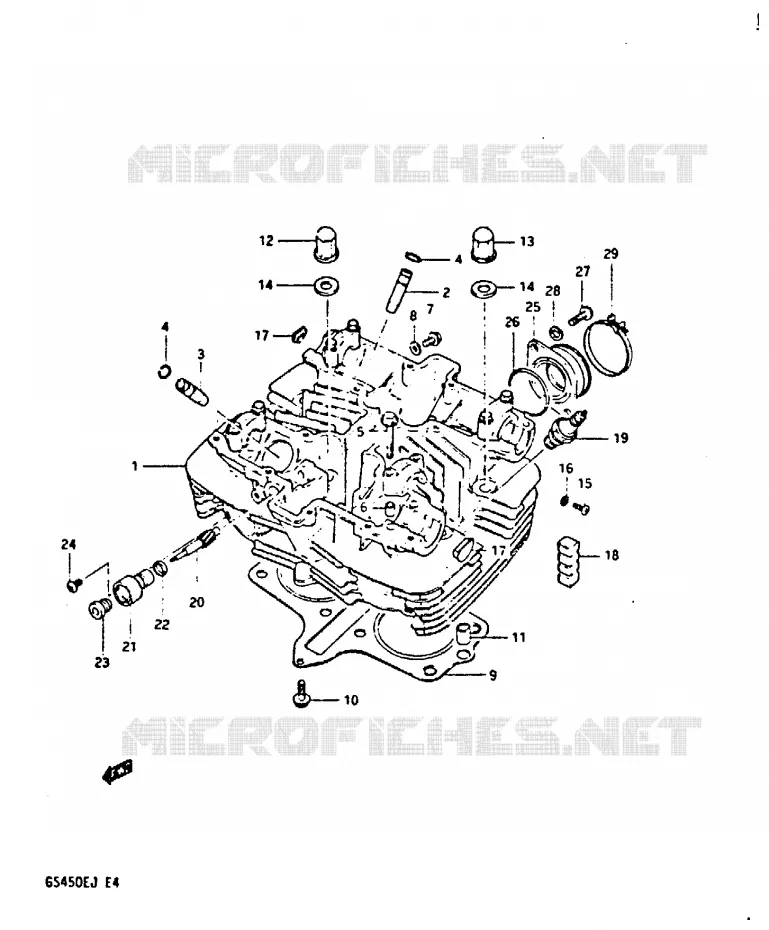 CULASSE Suzuki MOTO 450 GS-S 1985  GS450SF(E/F/G/H/J)