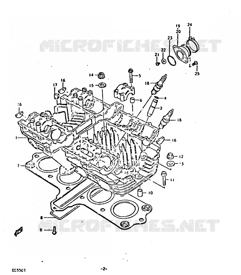 CULASSE Suzuki MOTO 550 GS 1980  GS550DT(T)