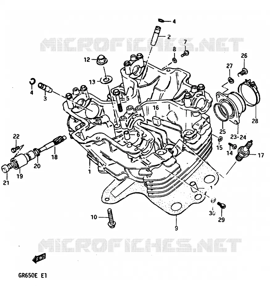 CULASSE Suzuki MOTO 650 TEMPTER 1983  GR650XD(D/E)