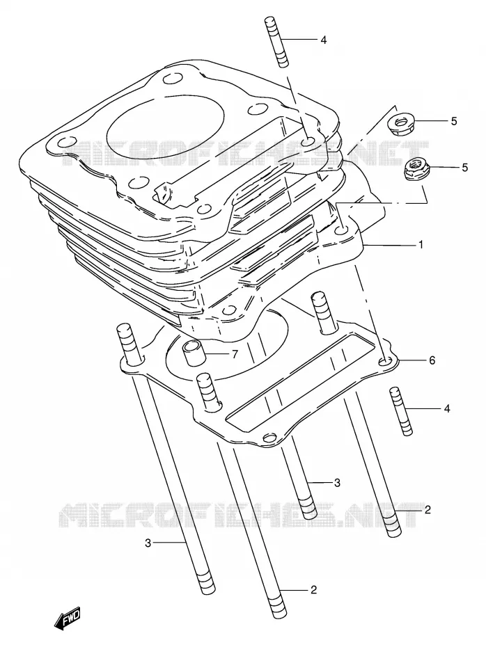 CYLINDRE Suzuki MOTO 125 GN 1983  GN125D(E1)