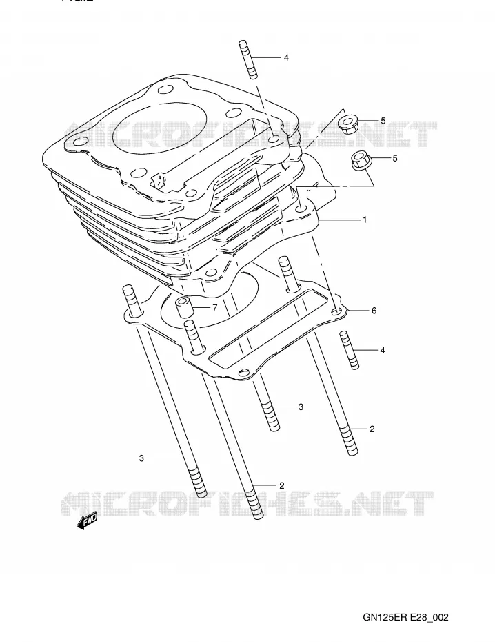 CYLINDRE Suzuki MOTO 125 GN 1993  GN125EP(E28)