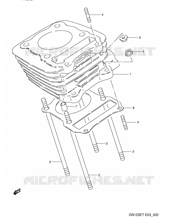 CYLINDRE Suzuki MOTO 125 GN 1996  GN125ET(E3)