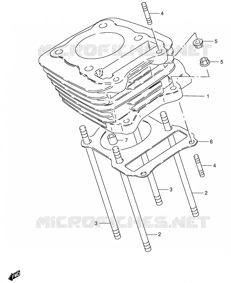 CYLINDRE Suzuki MOTO 125 GS 1982  GS125EZ(E1)