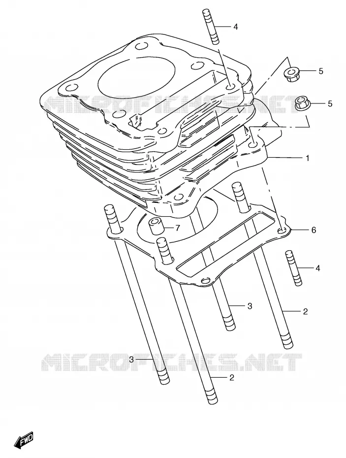 CYLINDRE Suzuki MOTO 125 GS 2000  GS125ESY(E71)