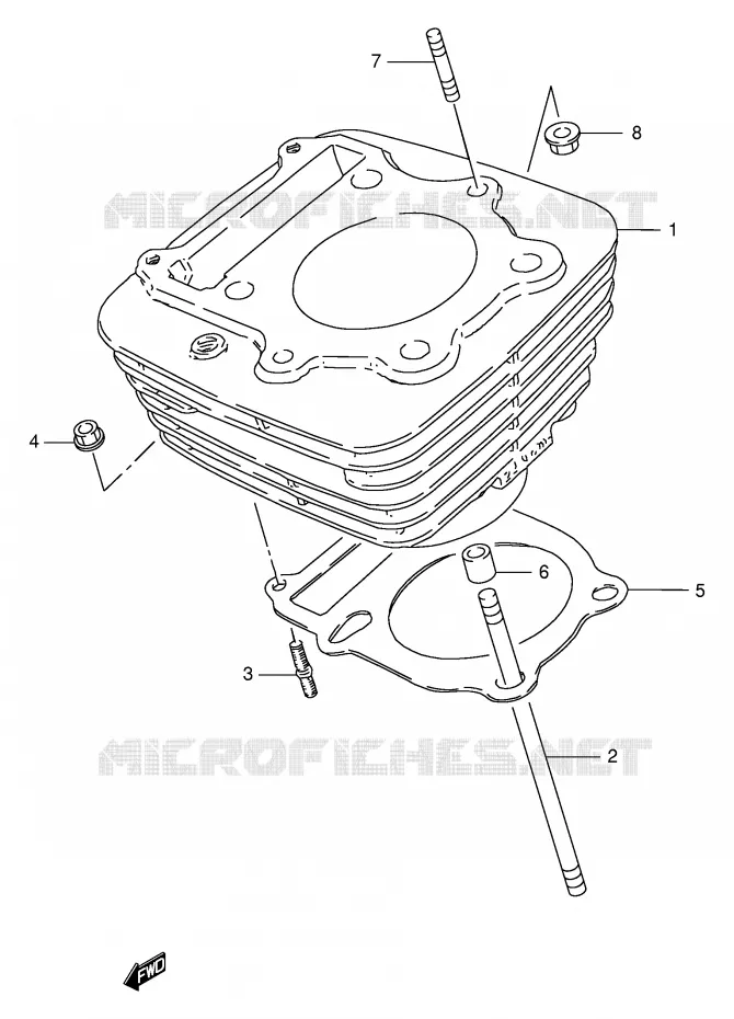 CYLINDRE Suzuki MOTO 250 GN 2000  GN250Y(E2)