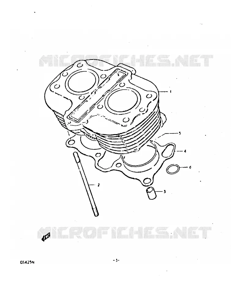 CYLINDRE Suzuki MOTO 425 GS 1992  GS425N(N)