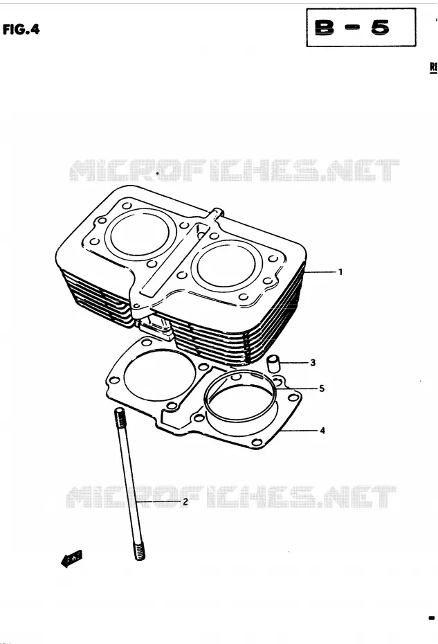 CYLINDRE Suzuki MOTO 450 GS-S 1982  GS450SZ(2/Z/D)
