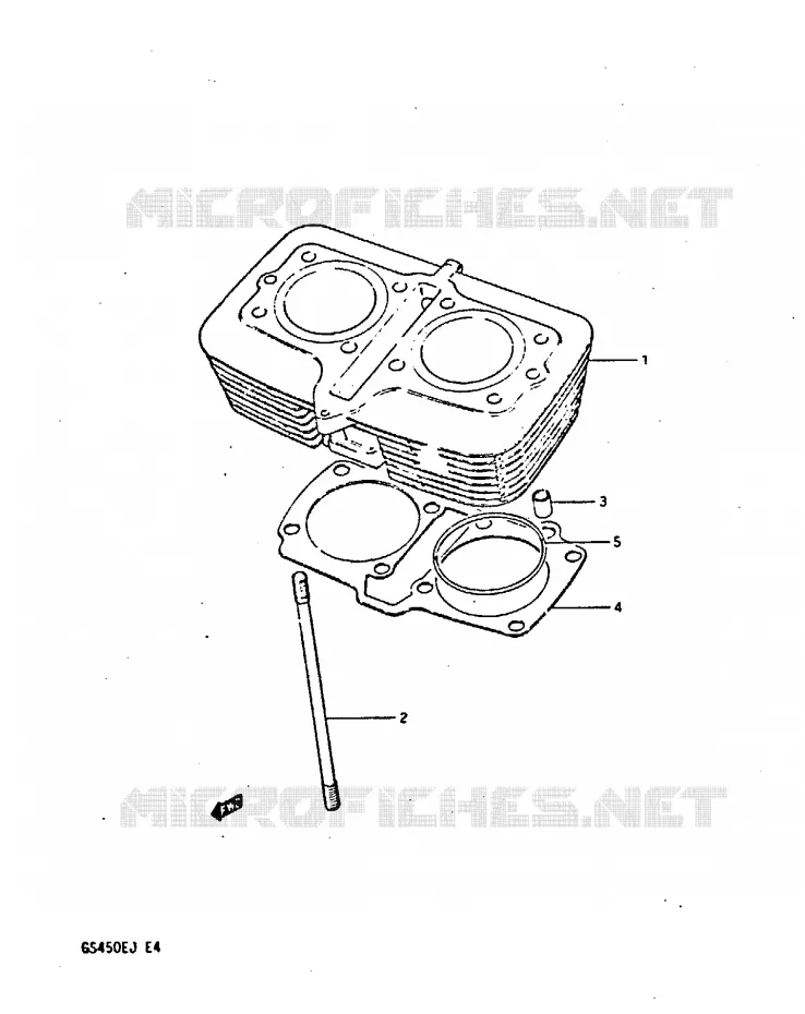 CYLINDRE Suzuki MOTO 450 GS-S 1985  GS450SF(E/F/G/H/J)
